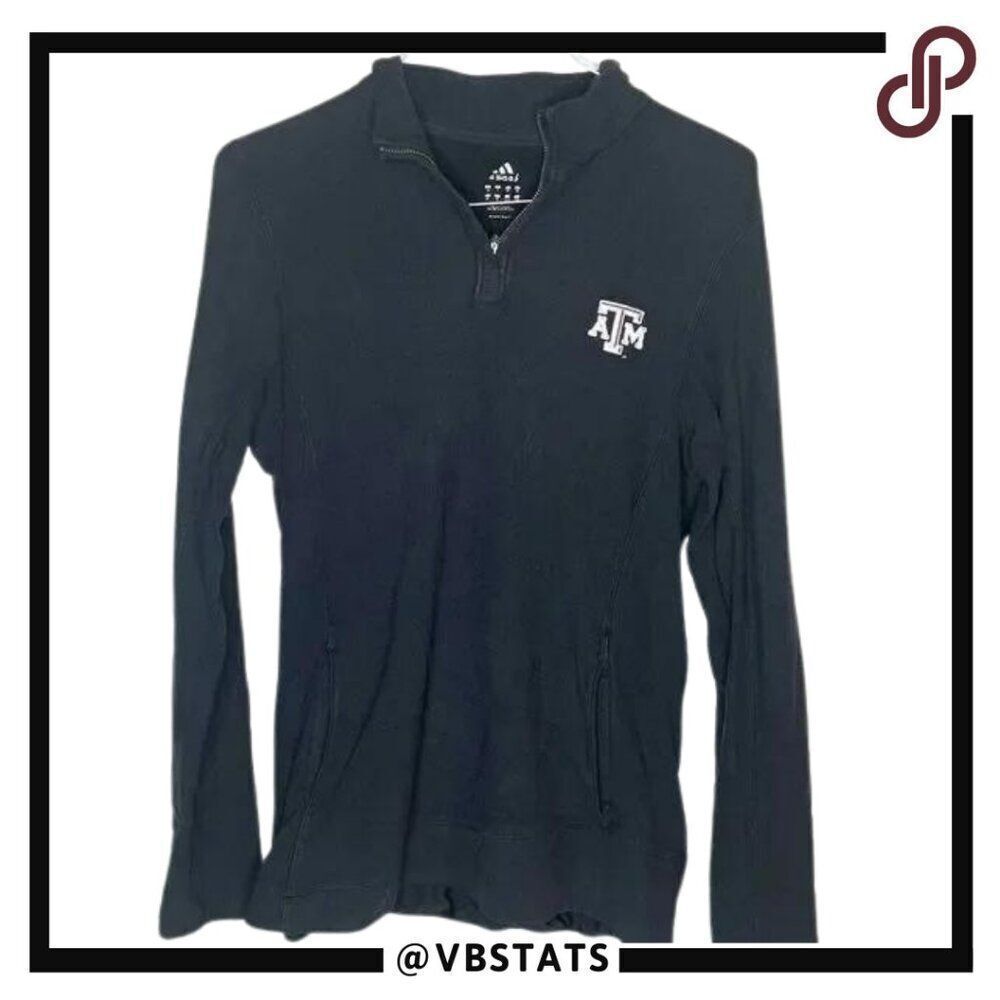 Adidas Texas A&M Long‎ Sleeve Polo Black Top